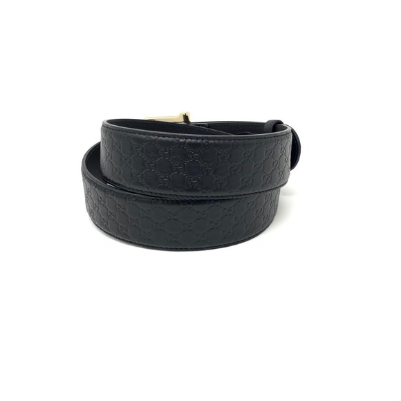 ❌SOLD❌Gucci Black Guccissima Belt Size 32 - Picture 2 of 2